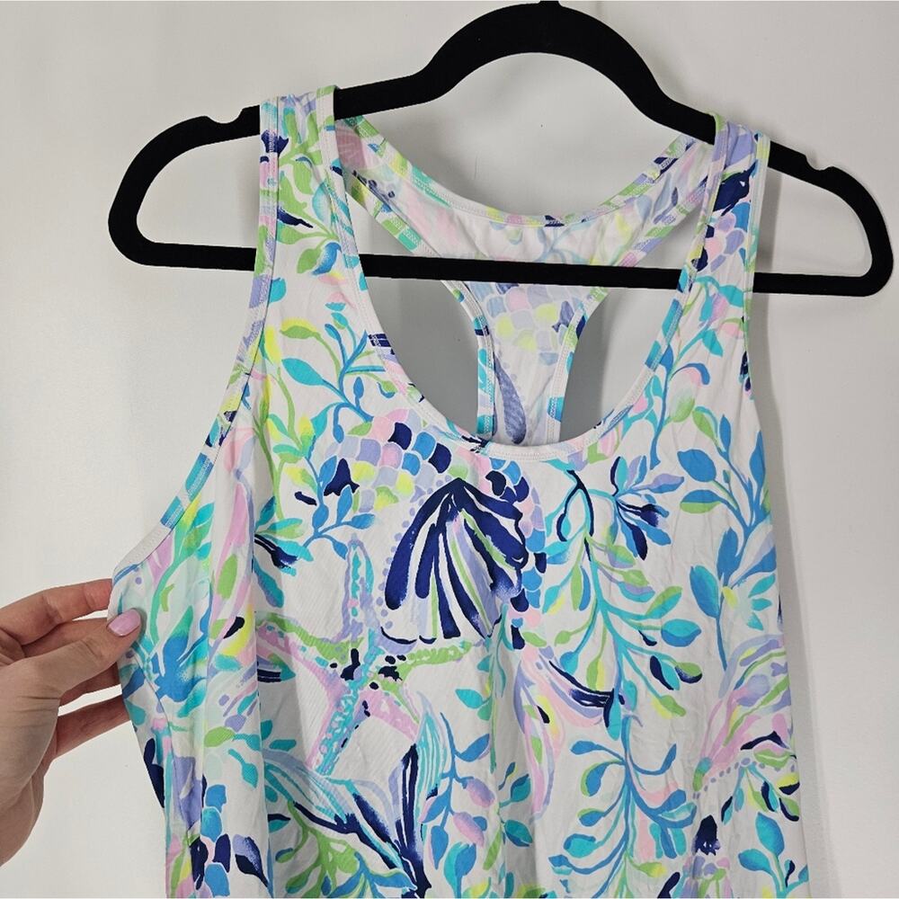 Lilly Pulitzer Blue and Green Patterned Tank Top - Picture 3 of 8